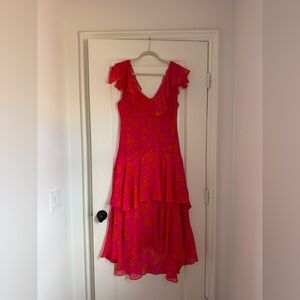 Sugar lips pink and orange maxi dress